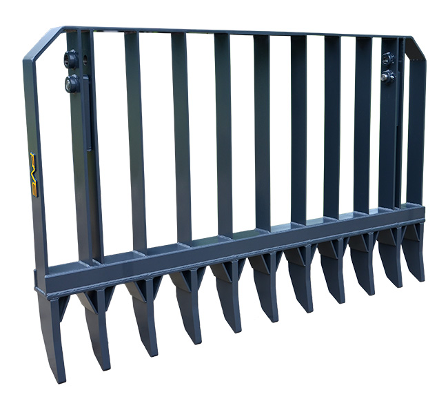 Pvp  10' Root Rake (with Mounting Brackets & Pins)